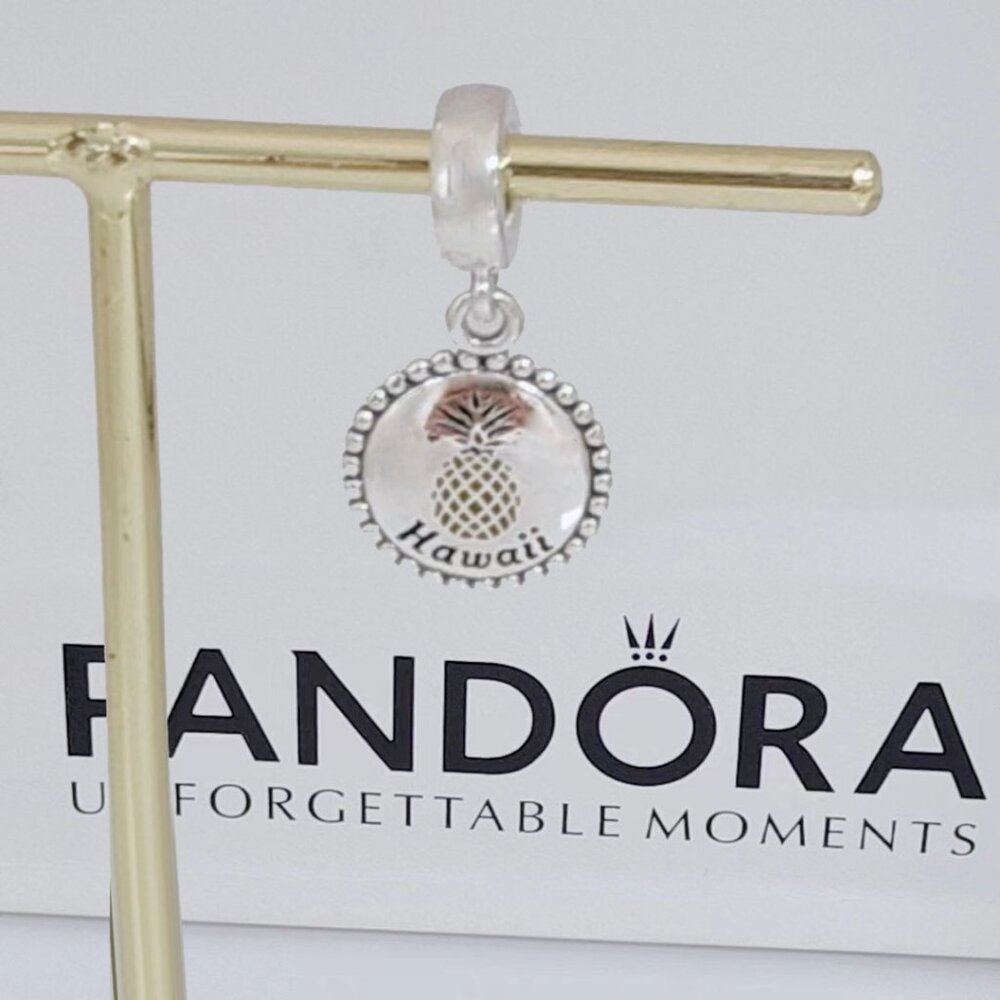 Pandora Hawaii Pineapple Exclusive Dangle Charm S925 Silver with box